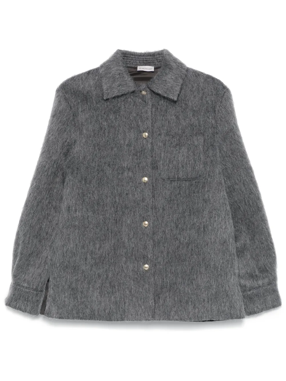 Moncler Overhemd met logopatch Grijs