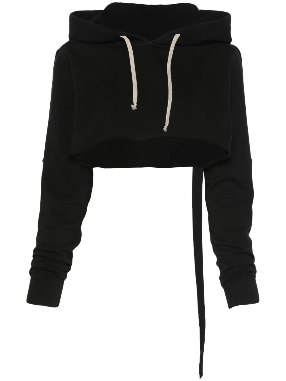 Rick Owens DRKSHDW Cropped hoodie Zwart