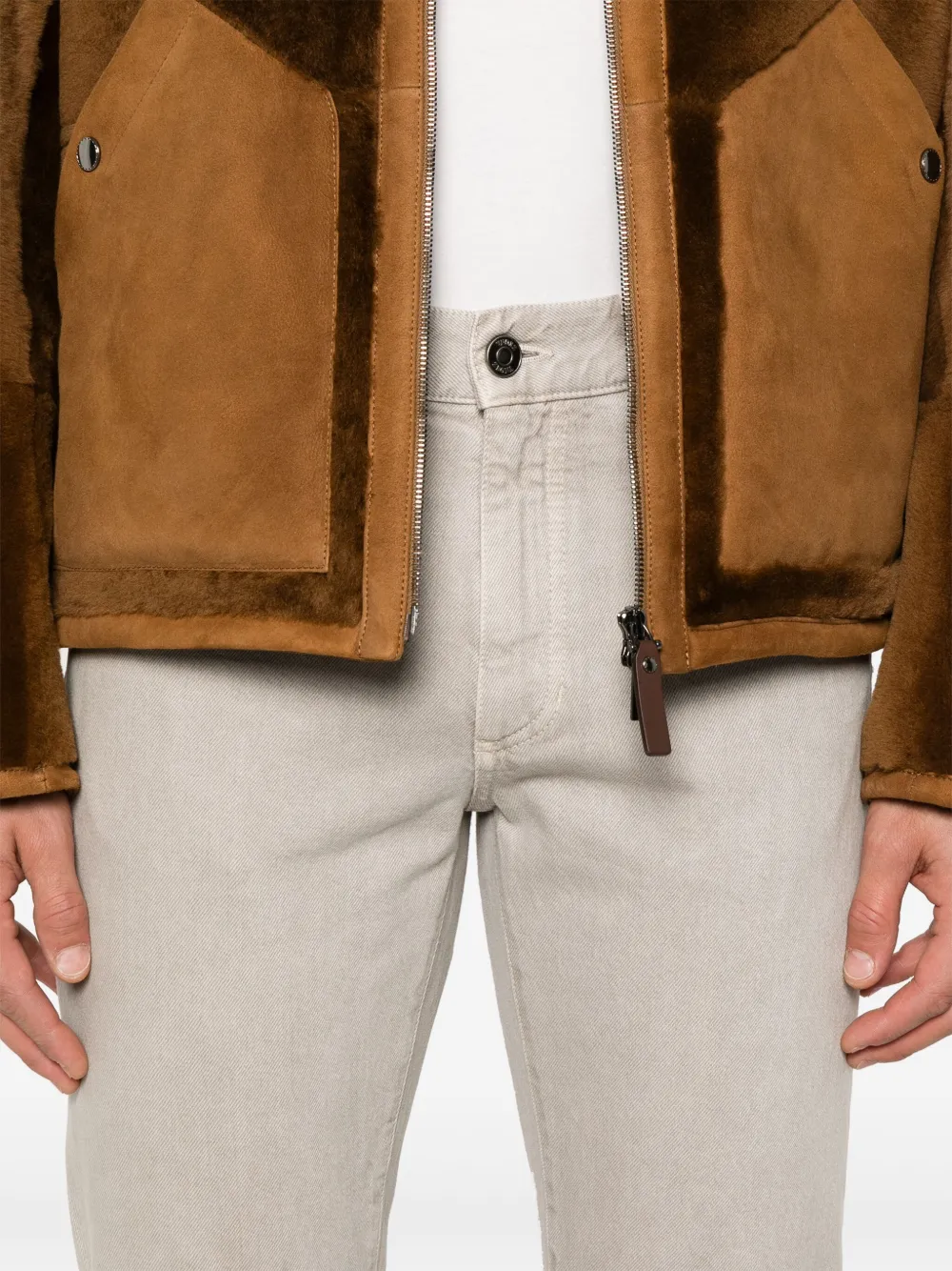 Zegna Slim-fit jeans Beige
