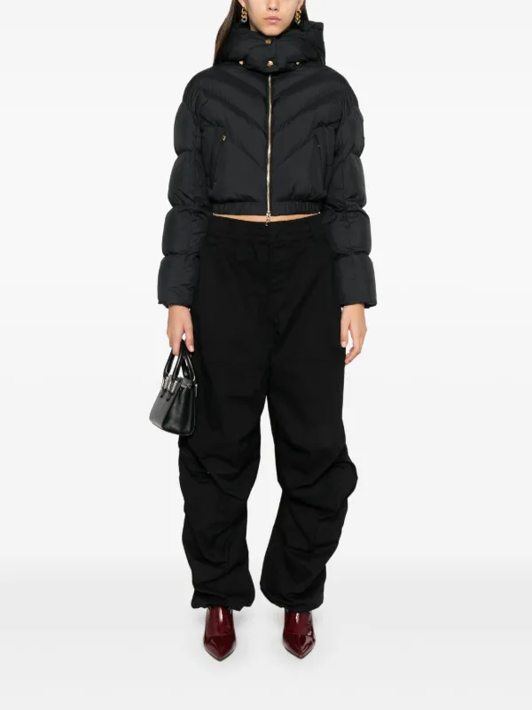 Elisabetta Franchi Cropped Puffer Jacket | Black | FARFETCH