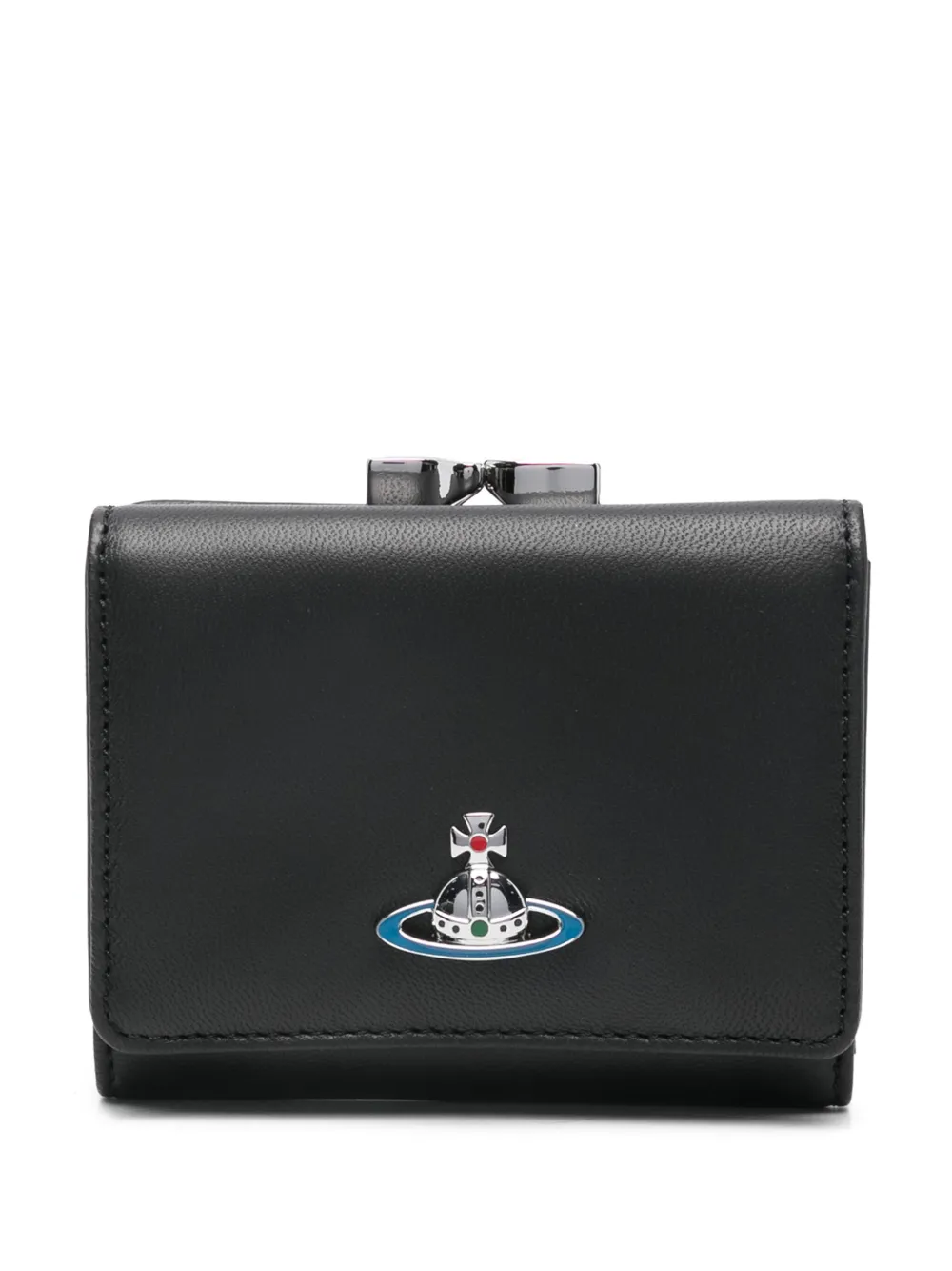 Vivienne Westwood Small Frame Wallet In Schwarz