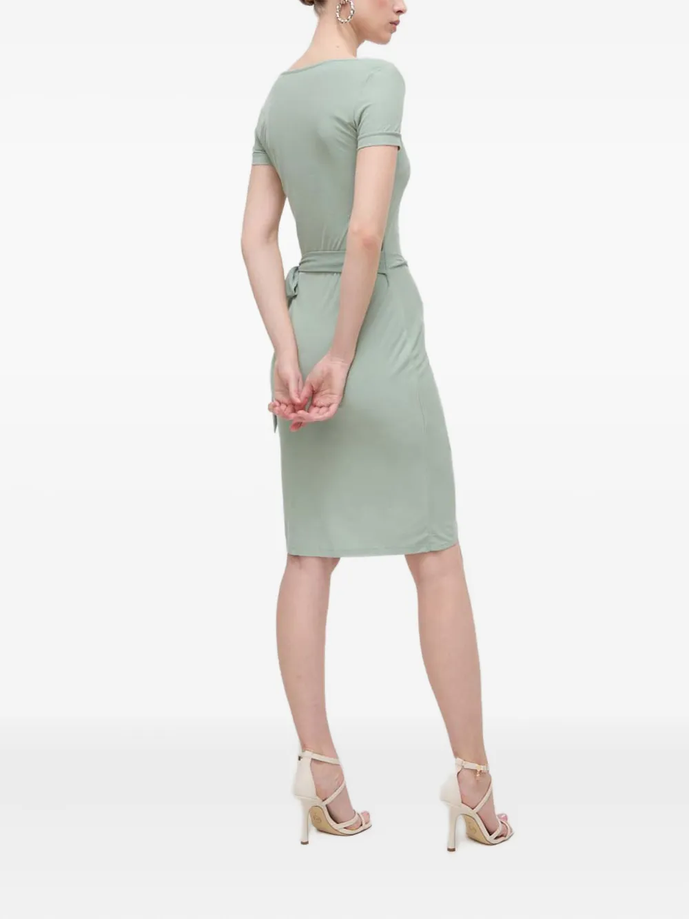 Guess Usa Bow-detail Mini Dress In Green