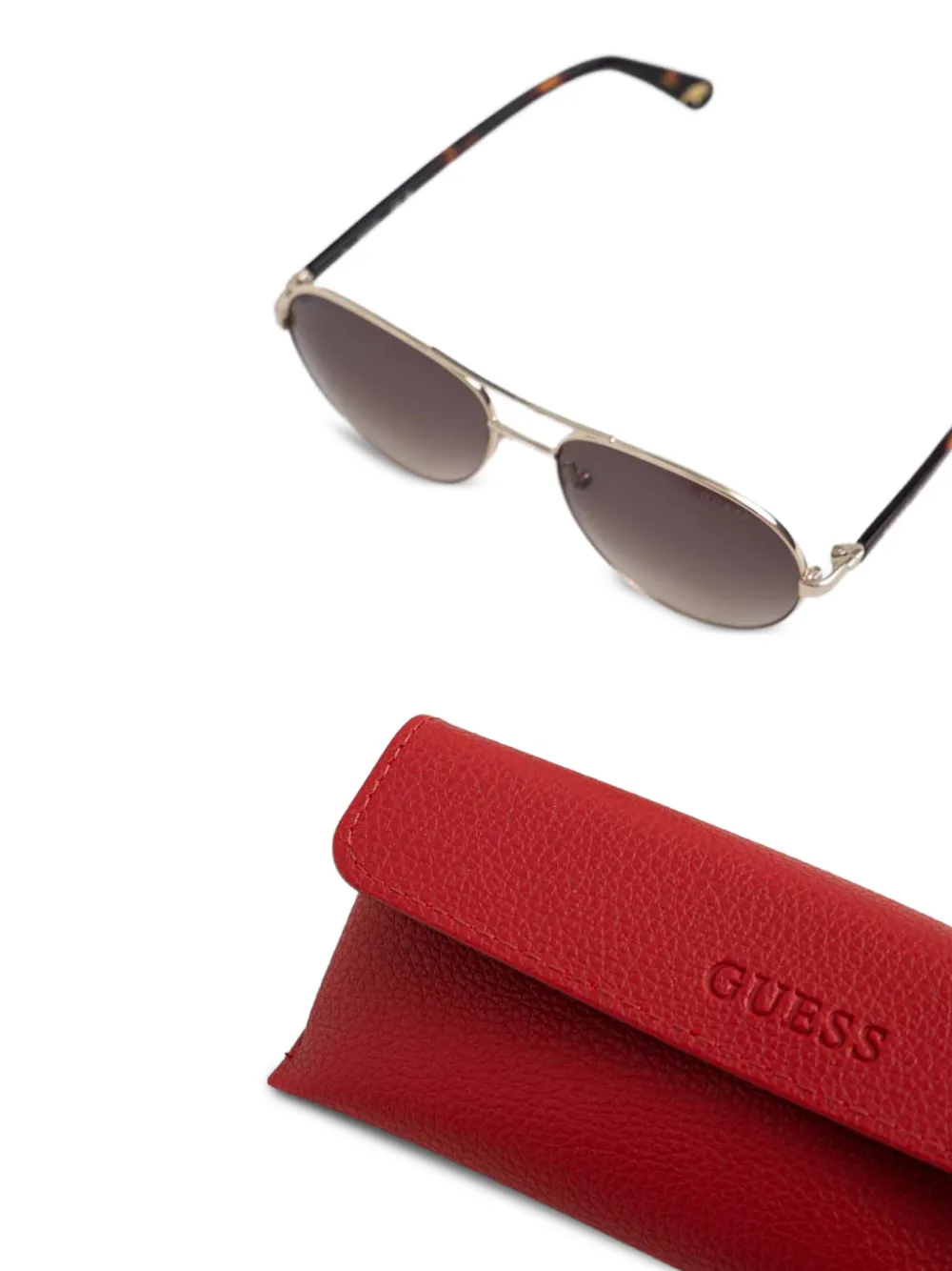  Guess Eyewear Pilot-frame Sunglasses - Gold 