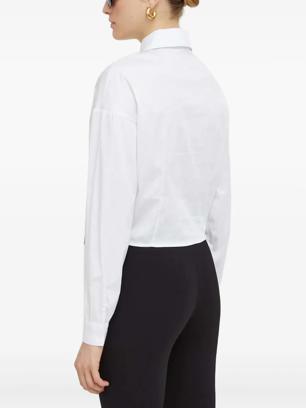 Guess Usa Tie-front Shirt In White