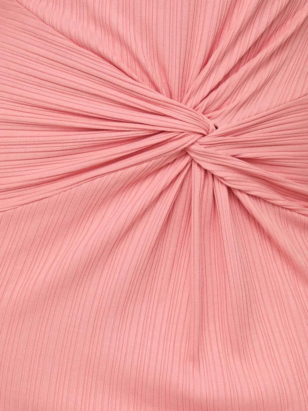 Guess Usa Knot-detail Ruffle-trim Mini Dress In Pink