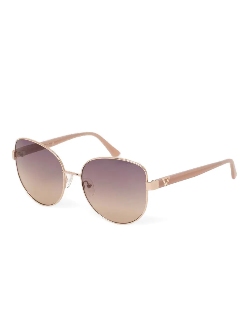 GUESS EYEWEAR geometric-frame logo-detail sunglasses - Goud