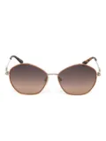 GUESS EYEWEAR pilot-frame sunglasses - Brown