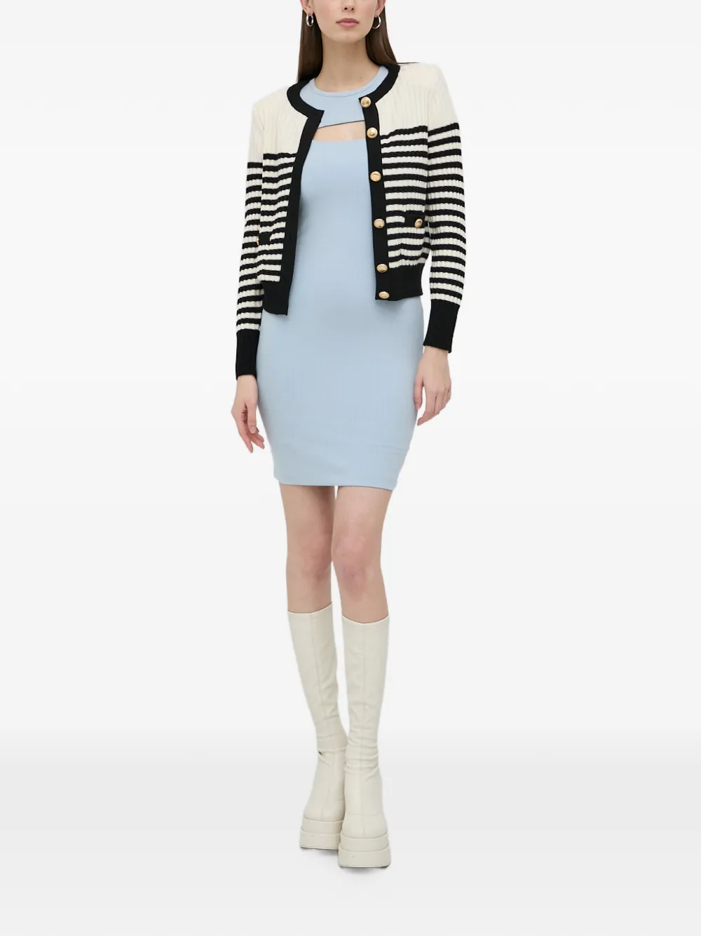 GUESS USA Geribbelde jurk - Blauw