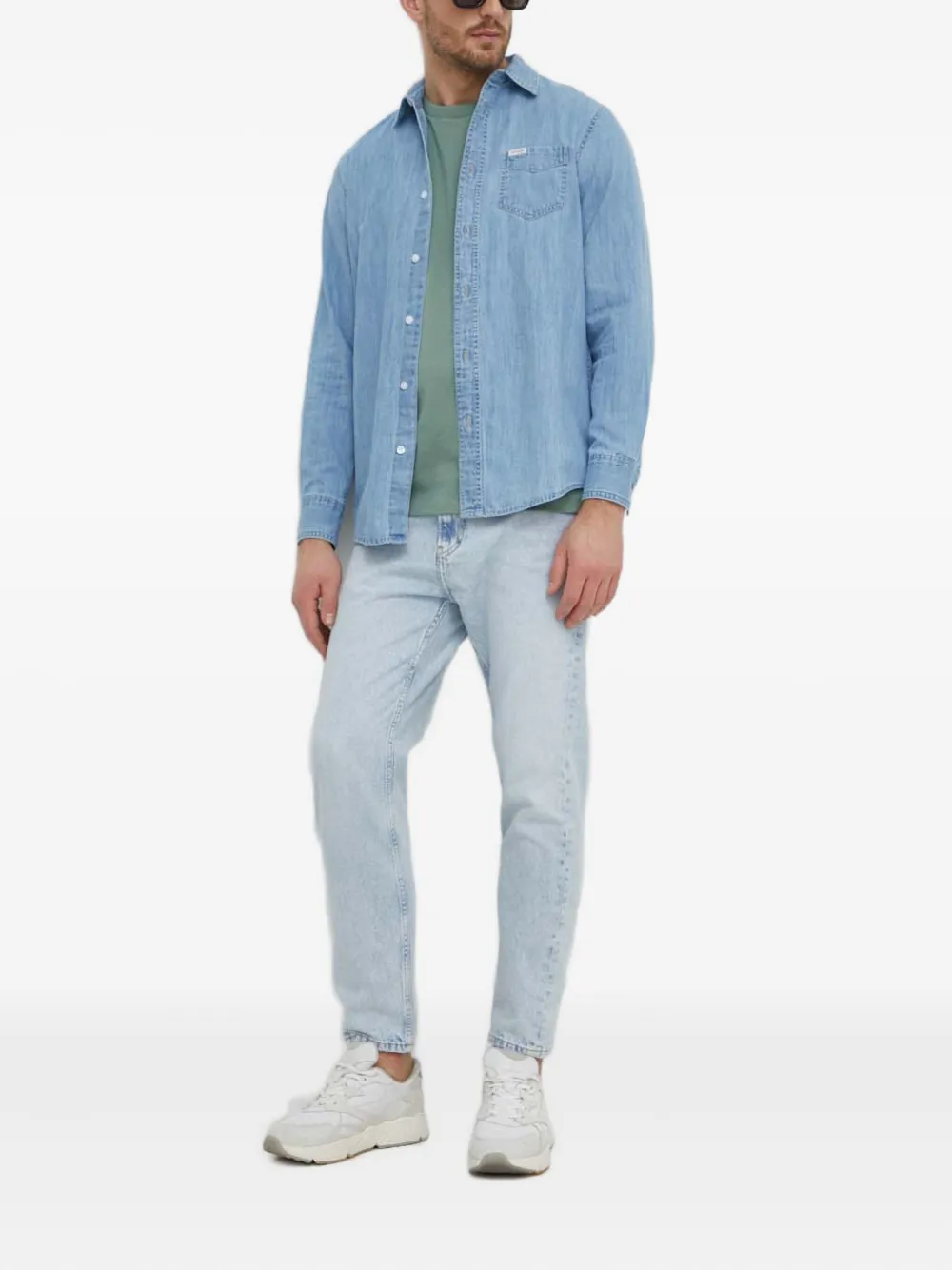 GUESS USA Ronnie chambray overhemd - Blauw