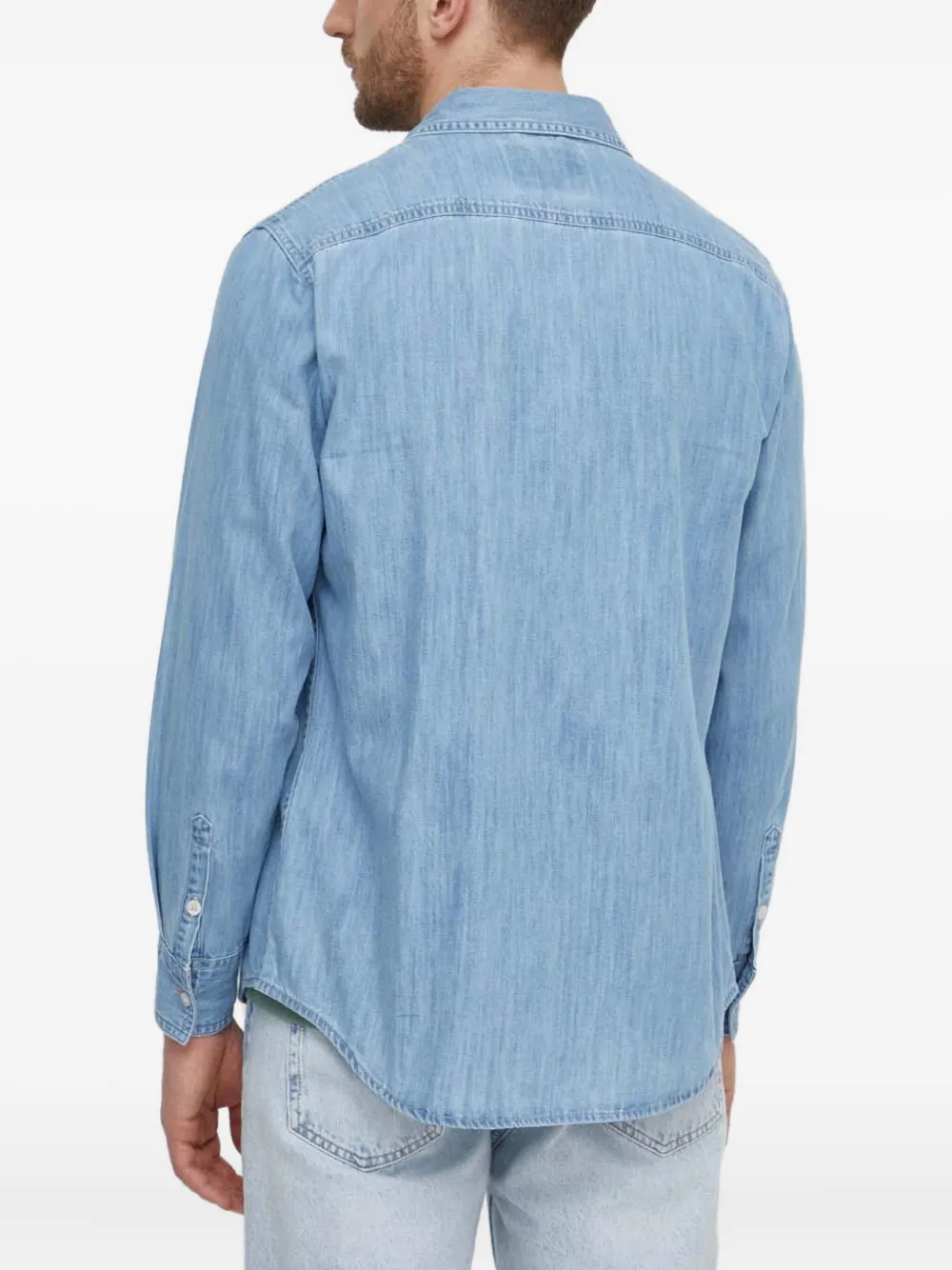 GUESS USA Ronnie chambray overhemd Blauw