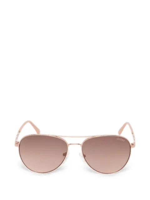 GUESS EYEWEAR embellished geoametric-frame sunglasses
