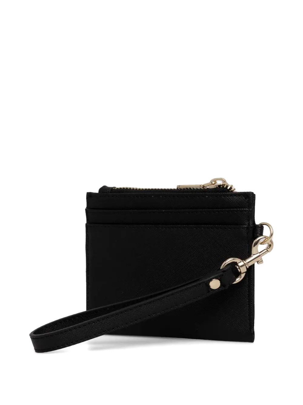 Guess Usa Logo-lettering Wallet In Black