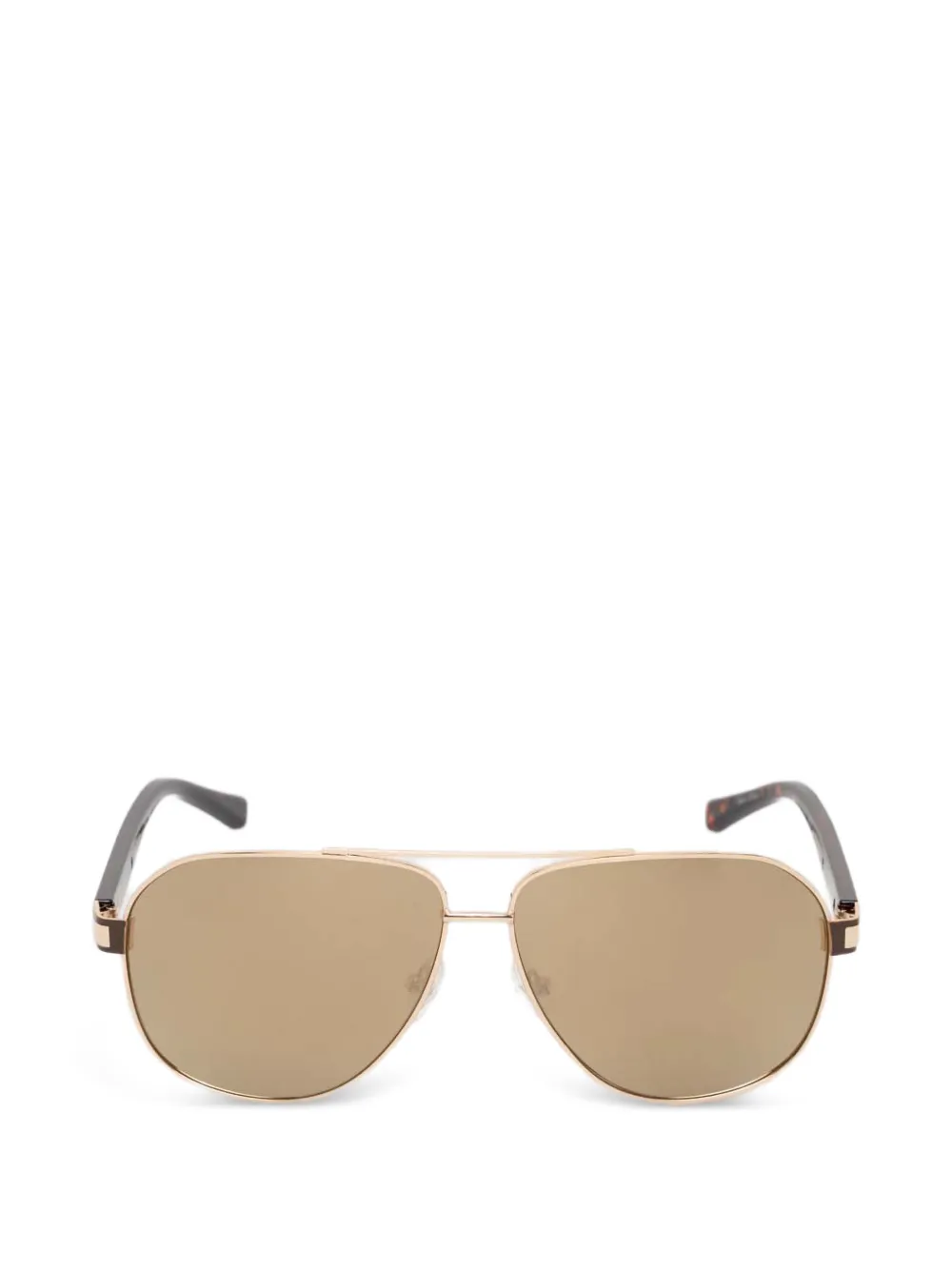 GUESS EYEWEAR pilot-frame logo-plaque sunglasses - Marrone