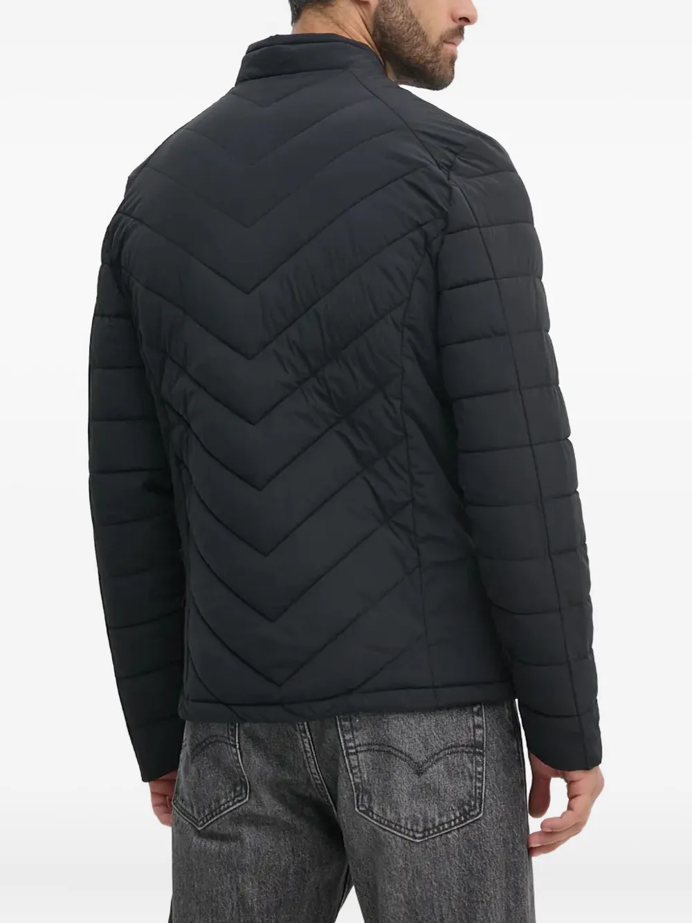 GUESS USA Jack met chevron streep Zwart