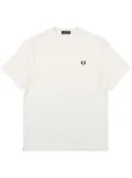 Fred Perry logo-embroidered towelling T-Shirt - White