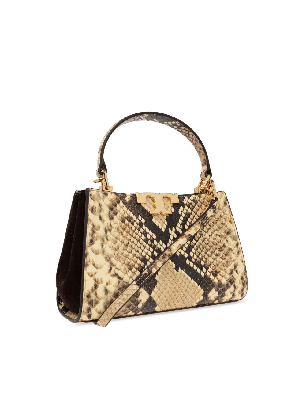 Tory Burch Eleanor Exotic kleine boekentas Beige