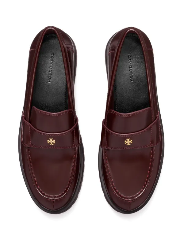 Tory Burch Classic Lug Loafers Red FARFETCH