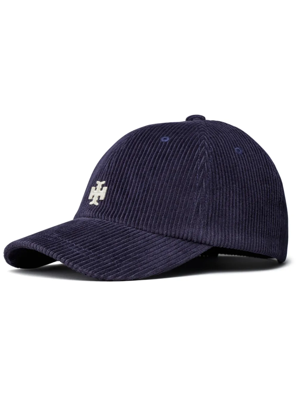 Tory Burch logo-embroidered corduroy cap Women