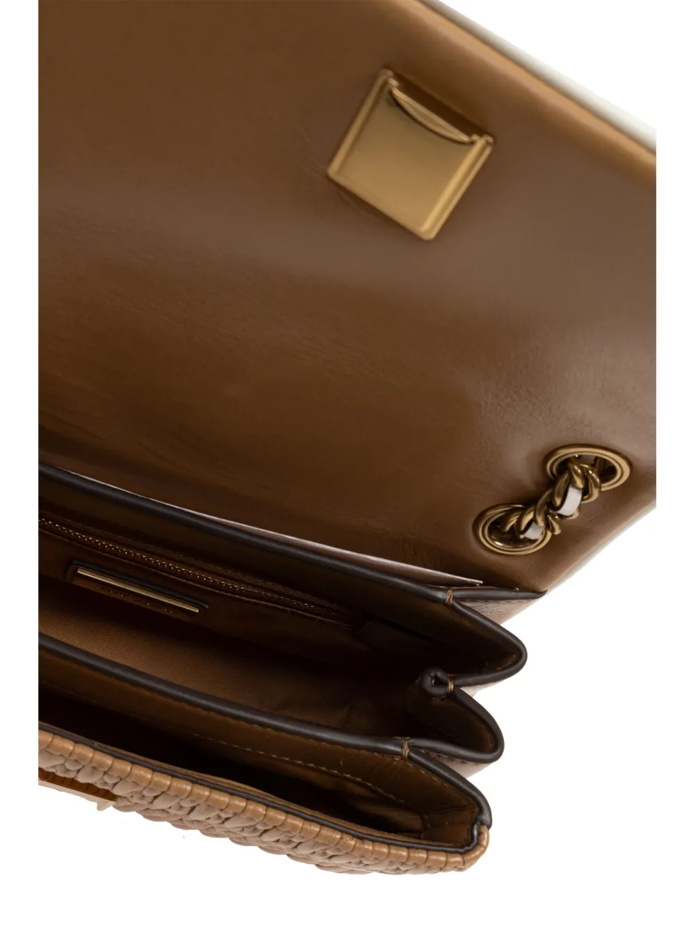 Tory Burch Fleming kleine schoudertas Beige
