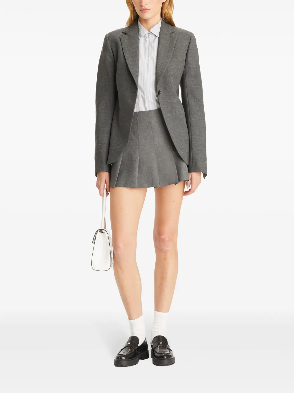 Tory Burch Flanellen stretch blazer - Grijs