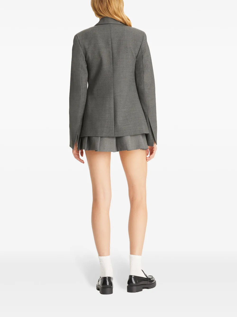 Tory Burch Flanellen stretch blazer Grijs