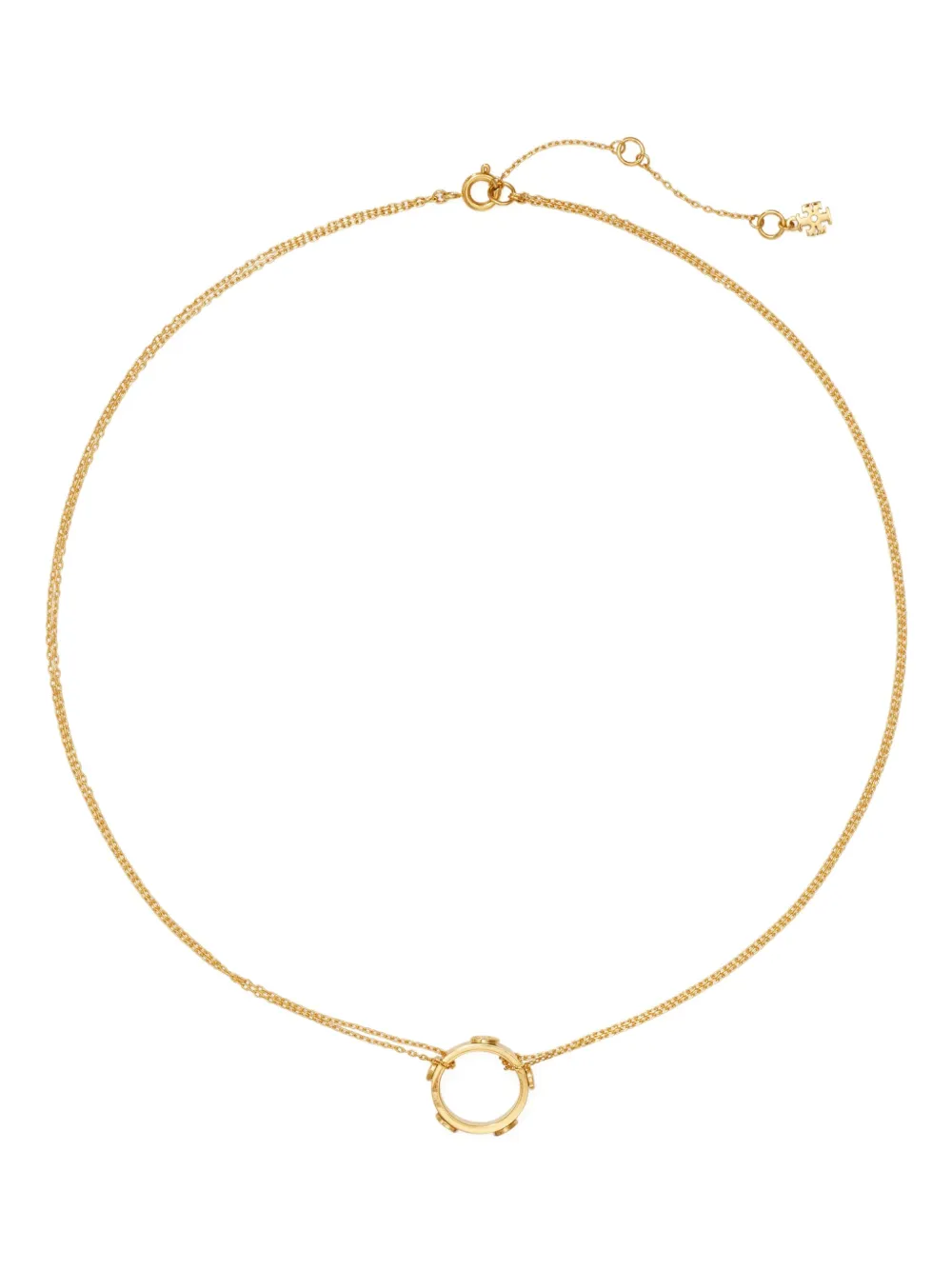 Tory Burch Miller Stud Pendant Necklace In 金色