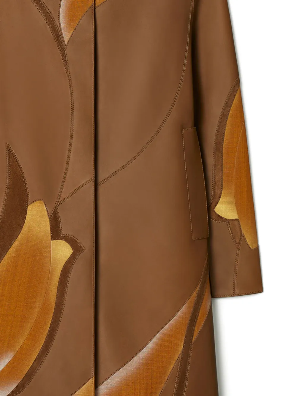 Tory Burch Jas met geborduurde bloemen - Bruin