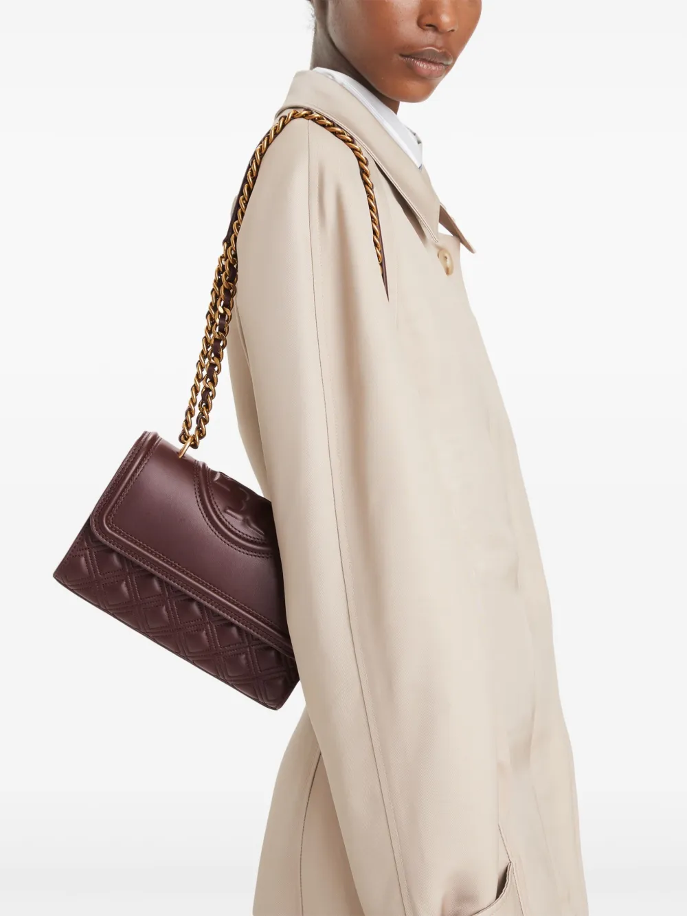 Tory Burch small Fleming shoulder bag - Rood