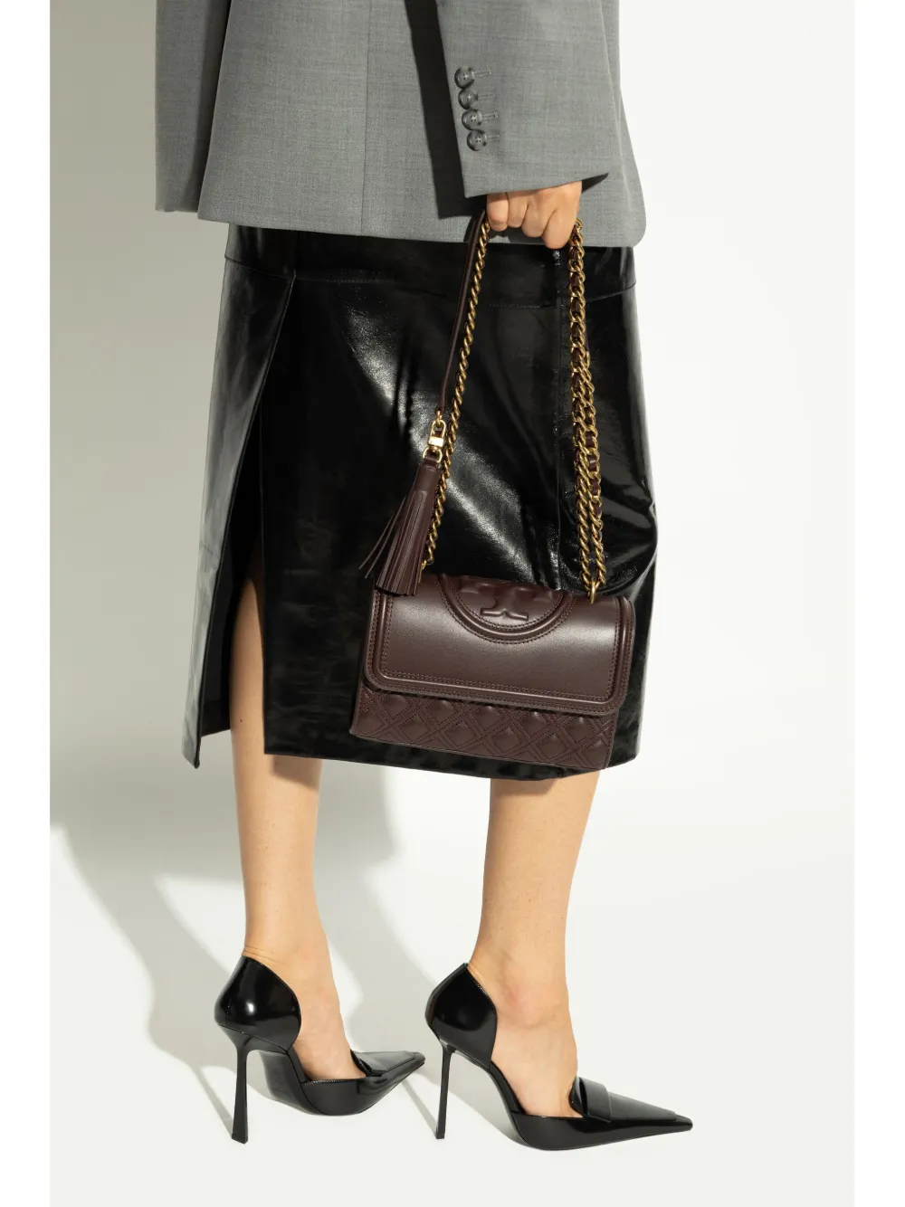 Tory burch red fleming bag on sale