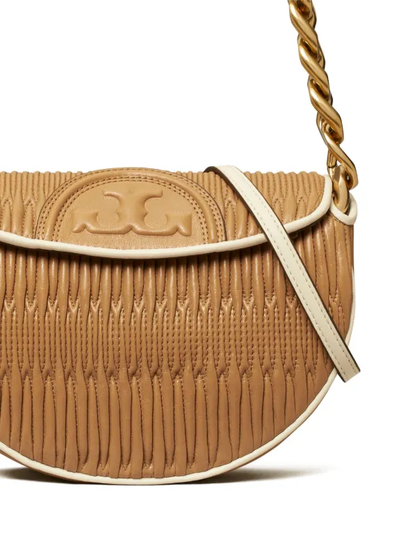 Tory Burch Mini Fleming Crescent Bag Brown FARFETCH IE