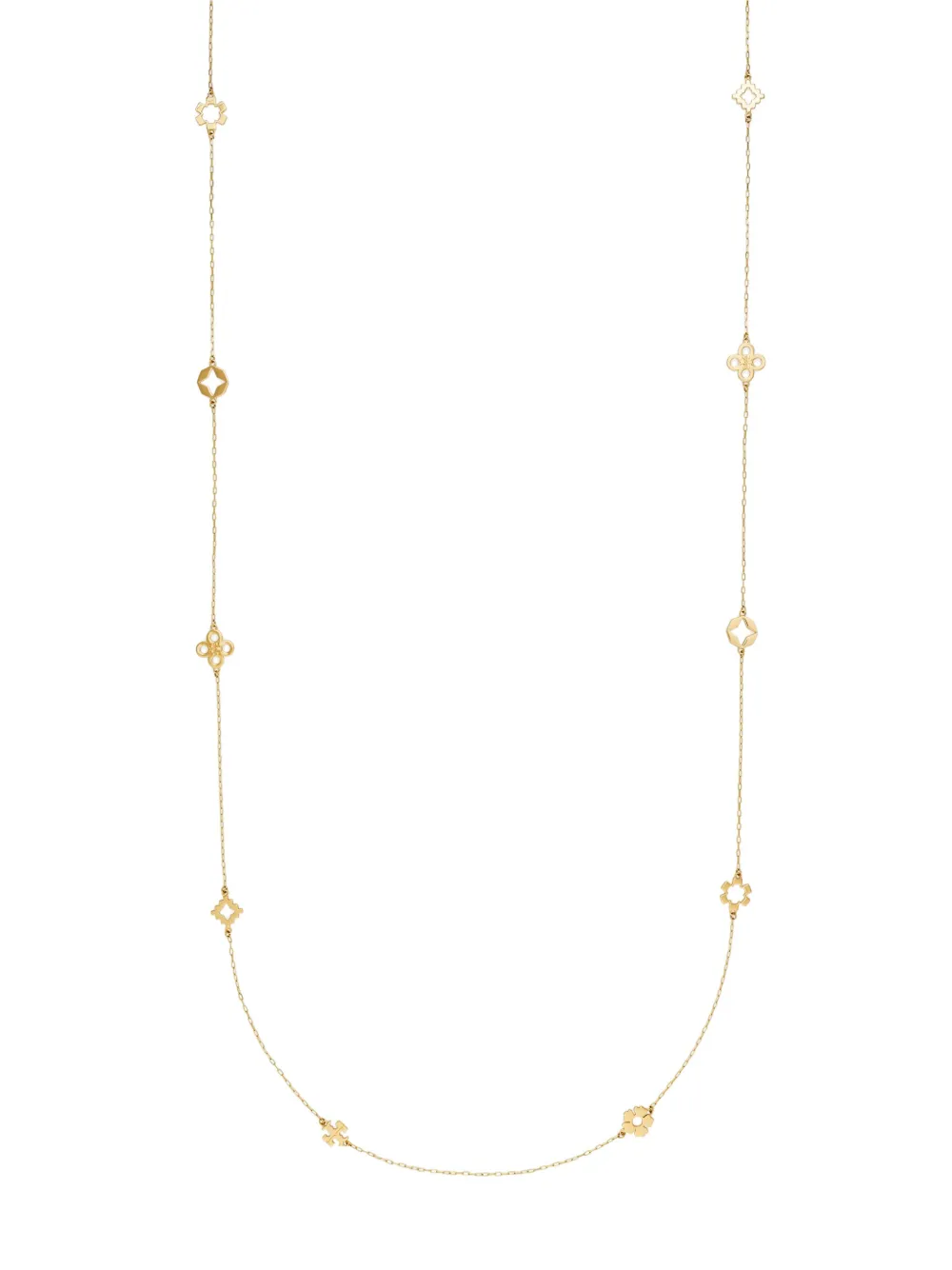 Tory Burch Kira Clover long necklace - Goud
