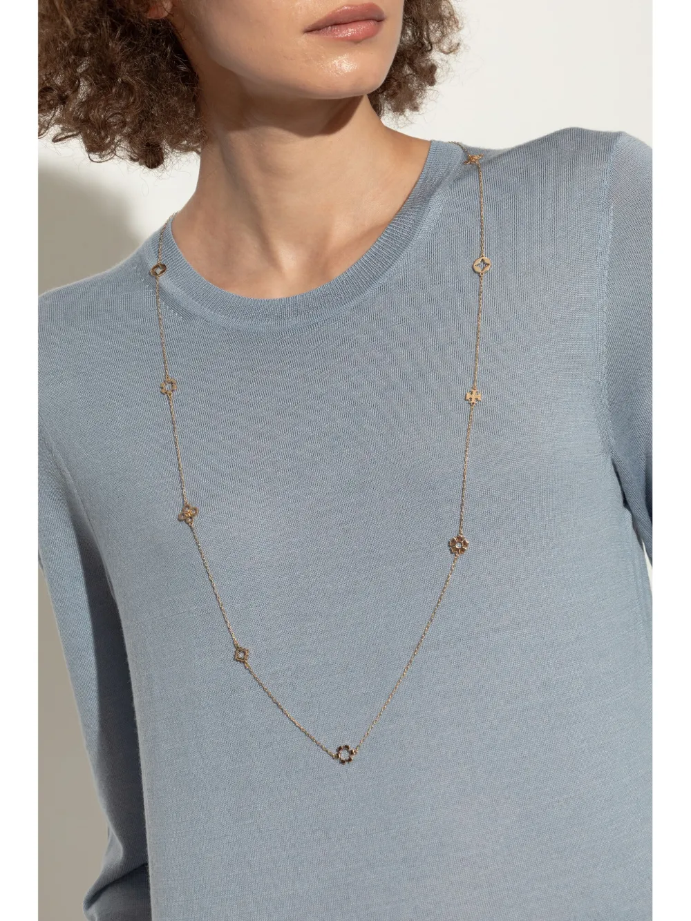 Tory Burch Kira Clover long necklace - Goud