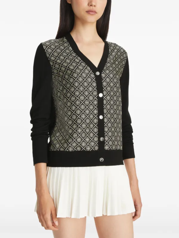 【送料&関税込】Tory Burch Black Viscose Blend Cardigan Tory Burch Cardigans for Women | Online Sale up to 50% off