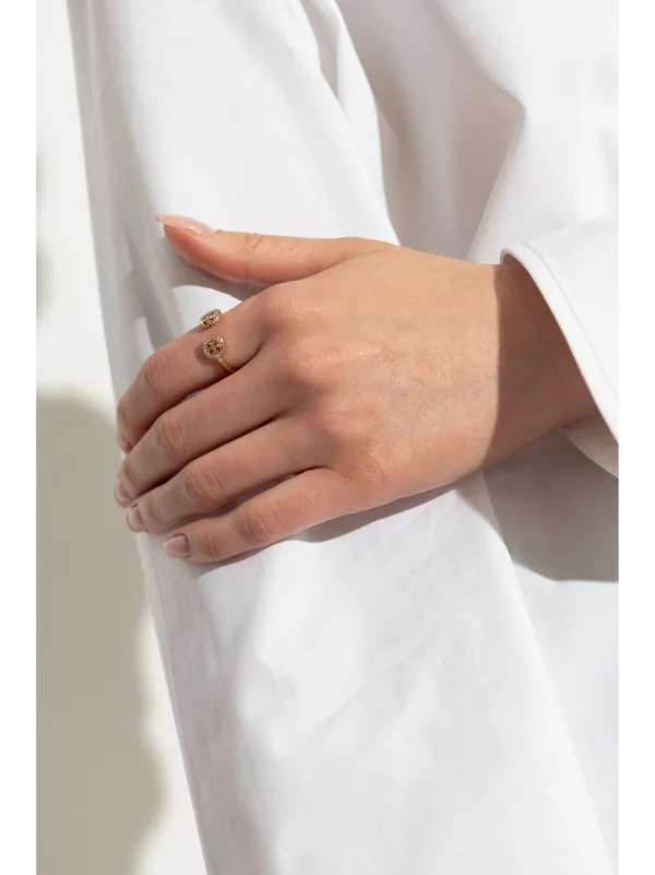Tory Burch Miller ring women 18kt Gold Plated Brass glass 8