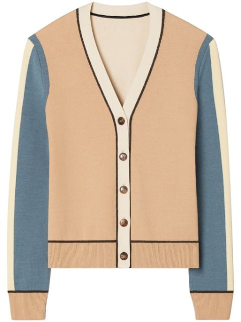 Tory Burch color-block wool cardigan