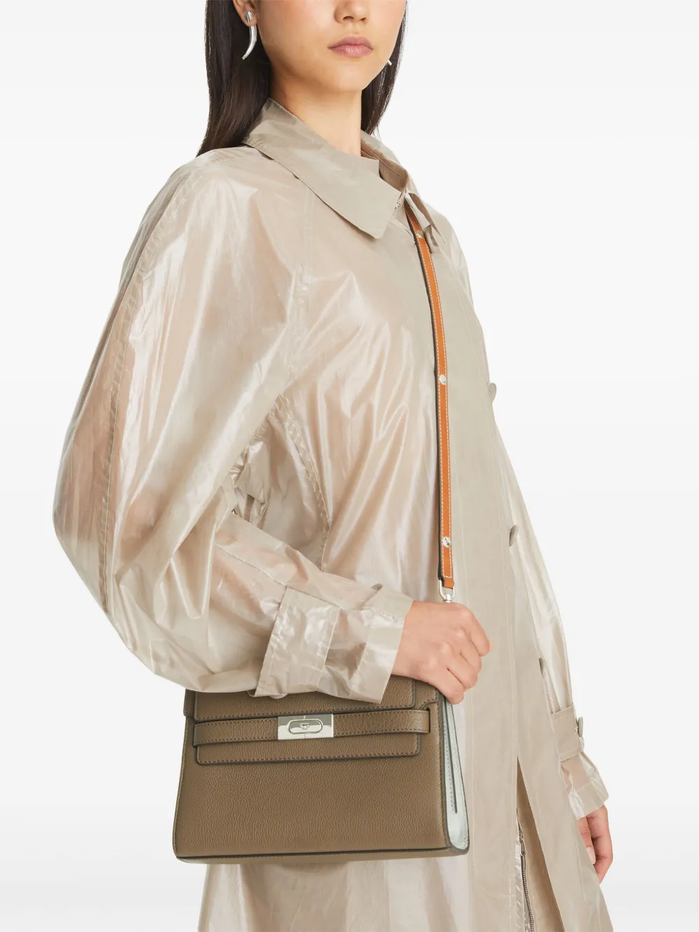 Tory Burch Lee Radziwill Shoulder Bag In Brown