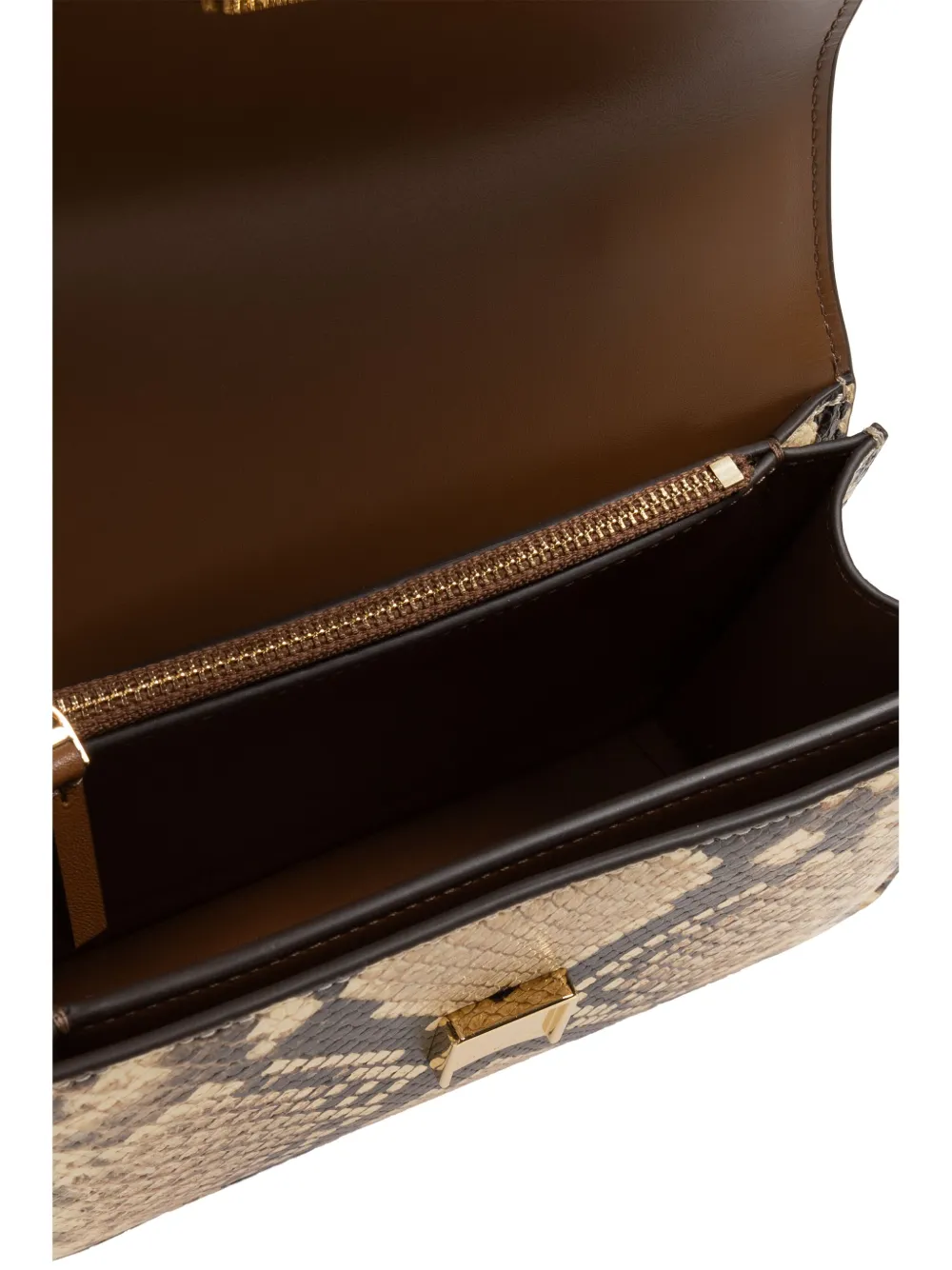 Tory Burch Kleine Eleanor Exotic verstelbare schoudertas Beige