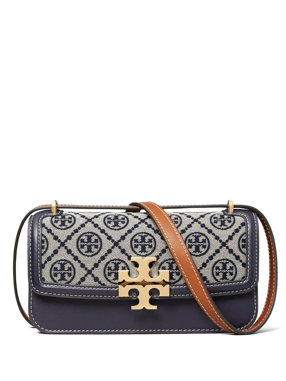 Tory Burch Borsa a spalla Eleanor T Monogram E/W piccola | blu | Image 1
