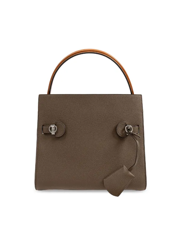 Tory Burch Small Lee Radziwill Satchel Brown FARFETCH EG