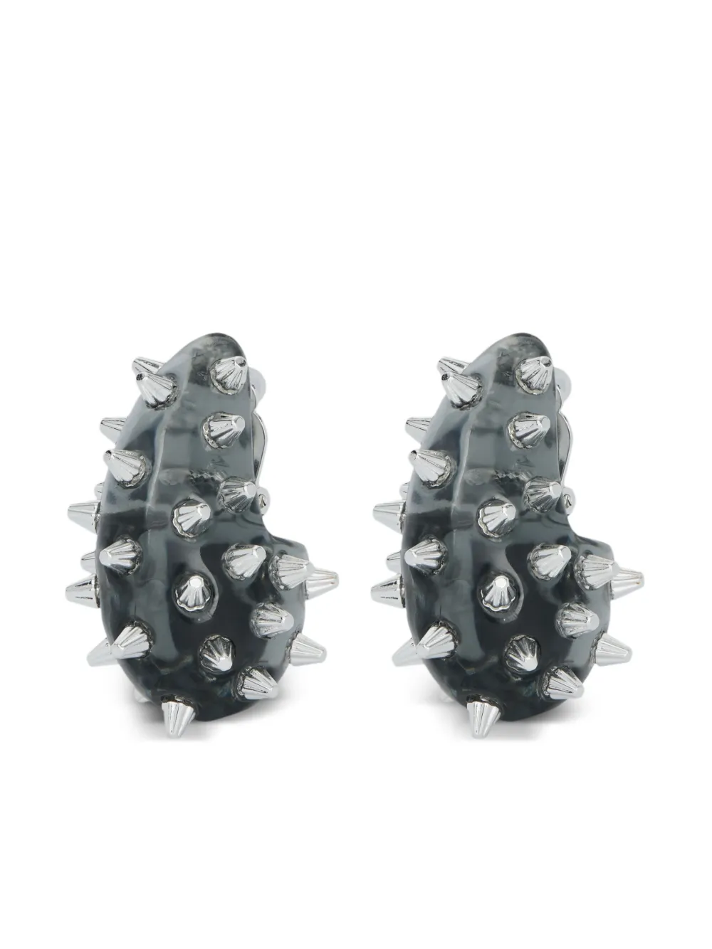 Tory Burch Spiked Wave ピアス - シルバートーン Tory Burch Spiked Wave ピアス - シルバートーン