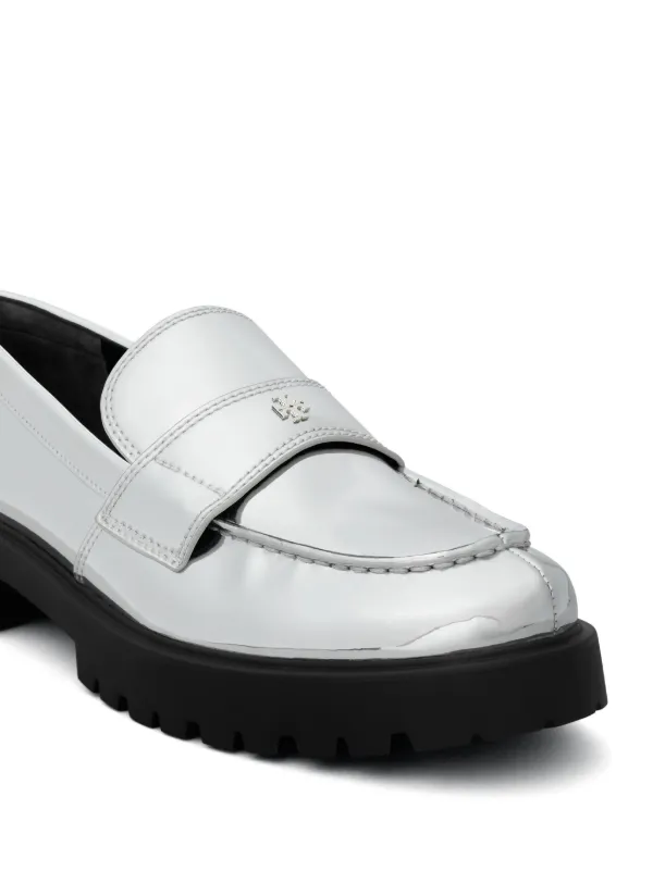 Tory Burch Classic Lug Loafers | Silver | FARFETCH