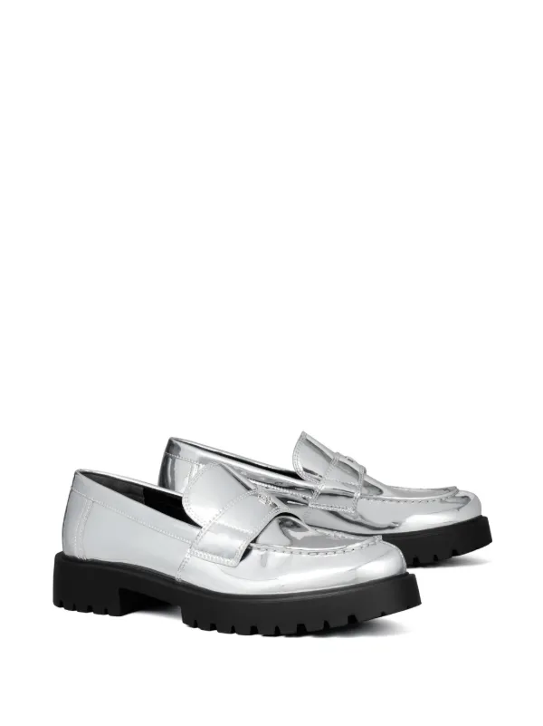 Tory Burch Classic Lug Loafers | Silver | FARFETCH