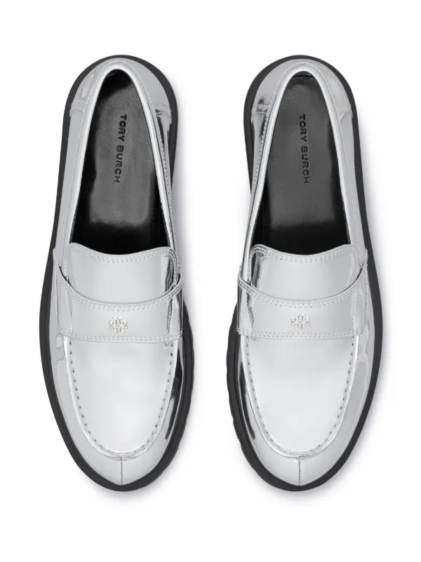 Tory Burch Classic Lug Loafers | Silver | FARFETCH