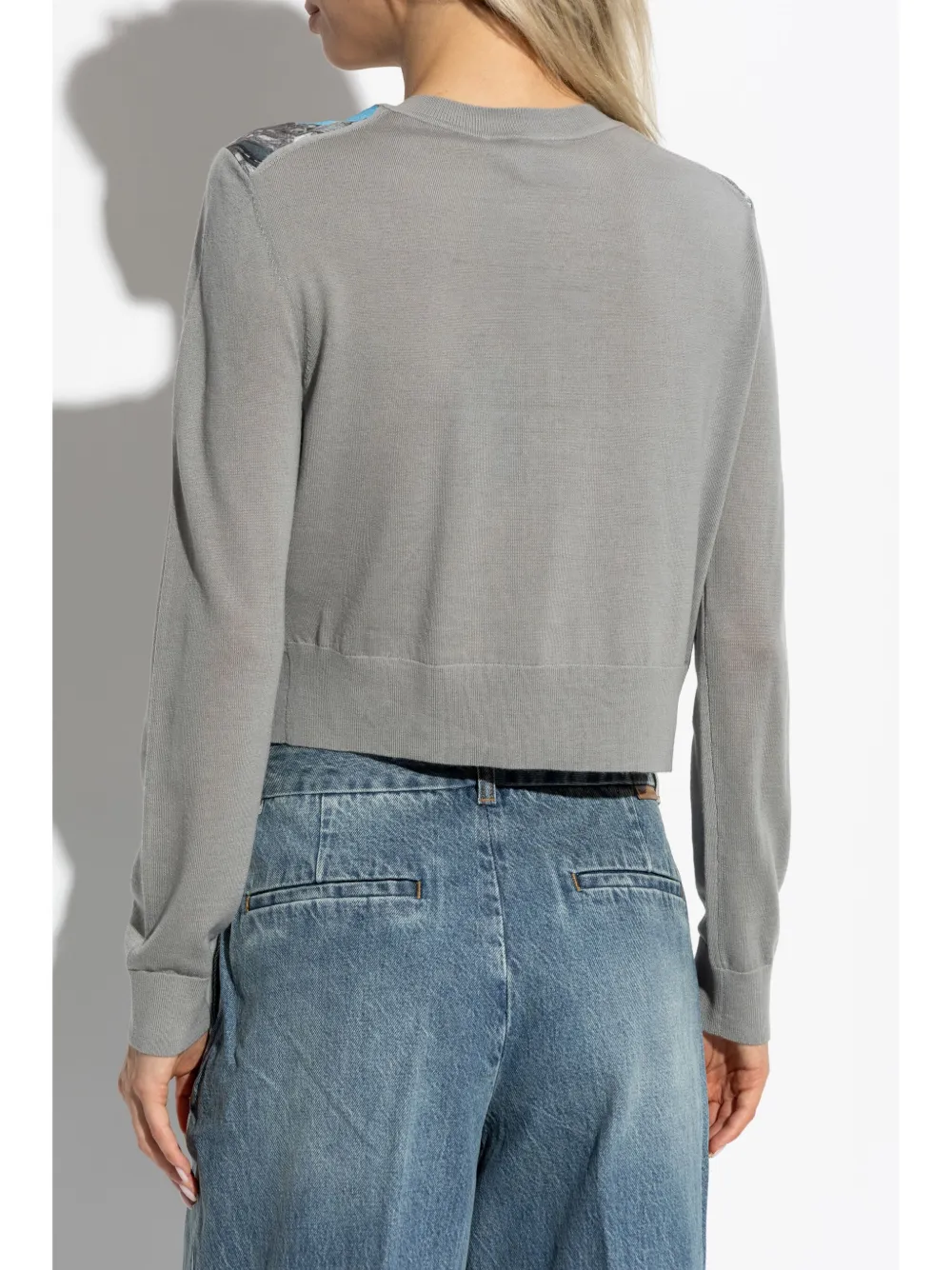 Tory Burch Cropped vest met zijden voorkant Grijs