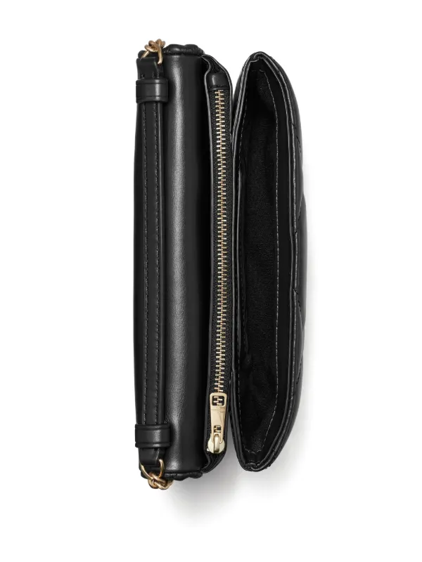Tory Burch Kira Pave diamond quilted wallet on chain Black FARFETCH ZA