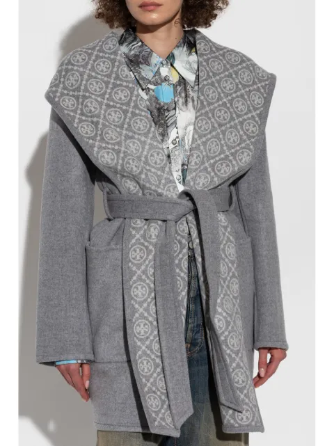 Tory Burch monogram-lining coat 153871024 - 2