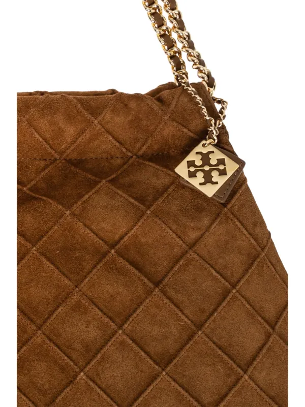 Tory Burch Fleming tote bag women Calf Suede One Size Brown