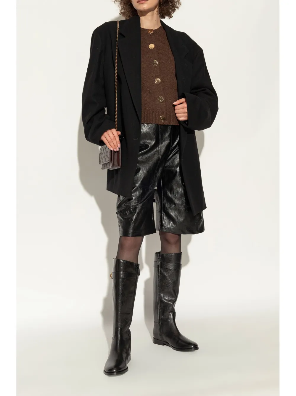 Tory Burch T Lock knee boots Black