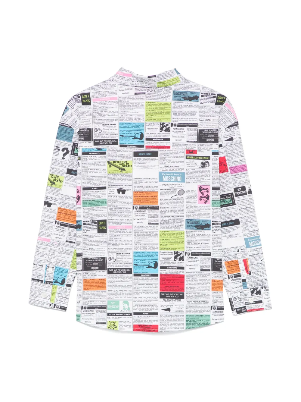 Moschino Kids newspaper-print shirt - Wit
