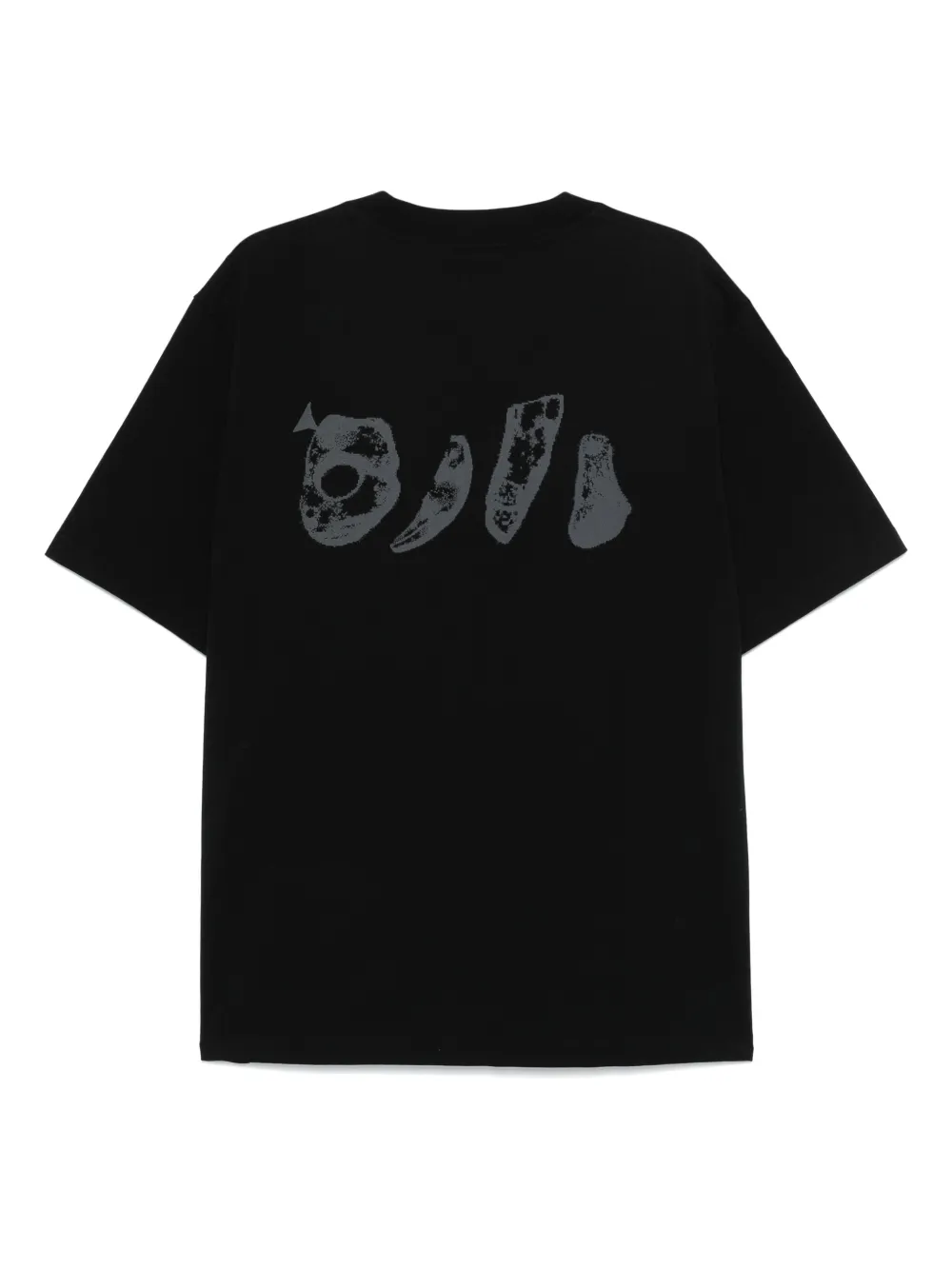 ROA logo-print T-shirt - Zwart